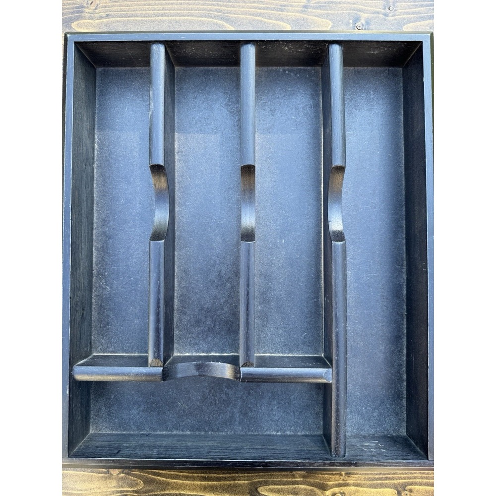 Black Flatware‎ Organizer Tray Mikasa Silverware Drawer Insert Utensil Holder